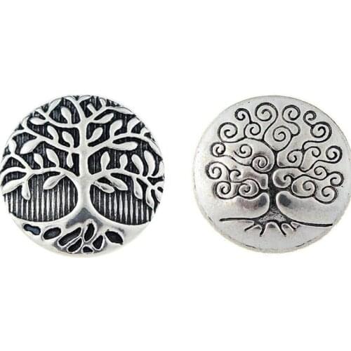10pcs/lot Snap Jewelry Metal Snap Button fit 18mm Snap Bracelets Tree of Life Snap Necklace Valentines Day Gift For Women