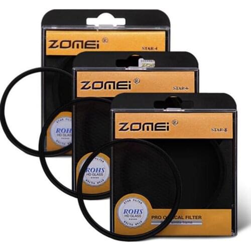 Zomei Star Filter Star Point +4 +6 +8 52mm/55/58/62/67/72/77/82mm for Canon Nikon Sony dslr Camera Lens 500d 600d d5300 d7200