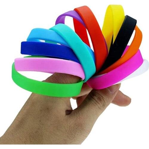 1pc Sports Blank Silicone Bracelet Men Women Teen Basketball Running Rubber Bands Wristband Bangle Cuff Accessories Couple Gifts