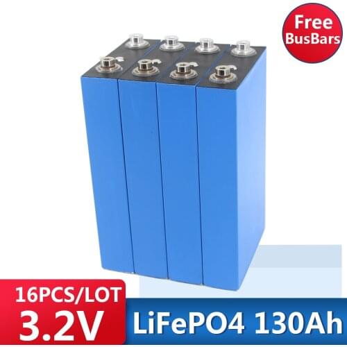 16PCS 3.2V 130AH LIFEPO4 BATTERY CAN FOR 48V BATTERIES LITHIUM-IRON PHOSPHA 130000MAH CAN MAKE BOAT BATTERIES CAR BATTERIY