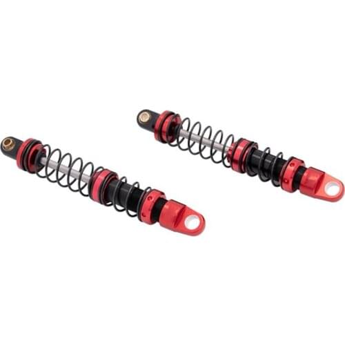 2Pcs/Pair Red Metal Shock Absorber For 1:10 Rc Crawler Car Axial Scx-10 (L=90mm)