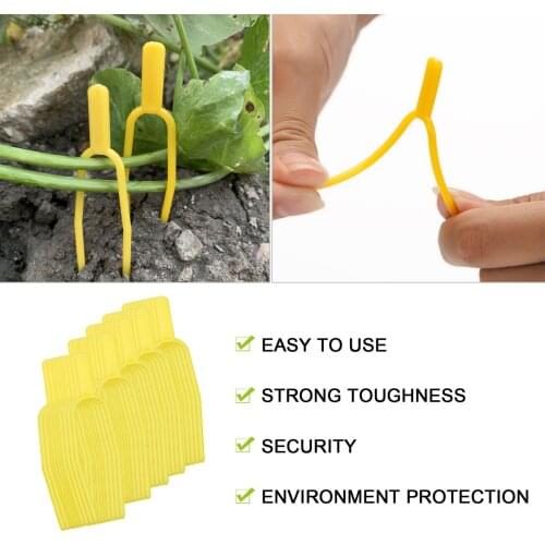 50/100PCSGarden Plant Vegetable Clip Plant Vine Fixer Vines Fastener Tied Clips Plastic Gardening Plant Fixing Clip Buckle Hook