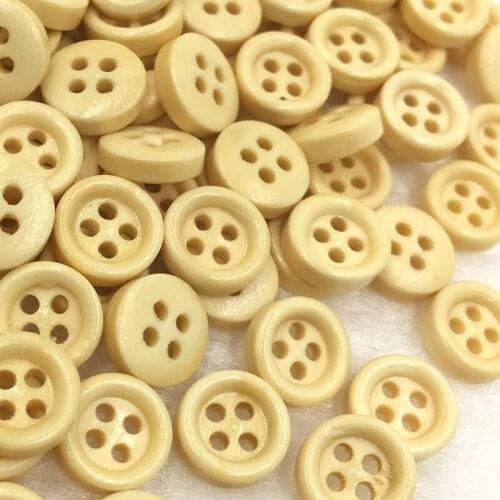 50pcs Mix Lots 4 Holes Kids Sewing Wood Buttons 9mm Sewing Craft WB388