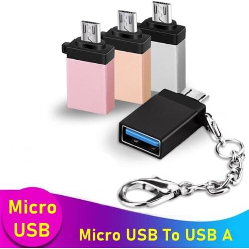 Tongdaytech 2Pack Micro USB Adapter Micro USB Male to USB Female OTG Converter With Keychain For Android Device Samsung Huawei