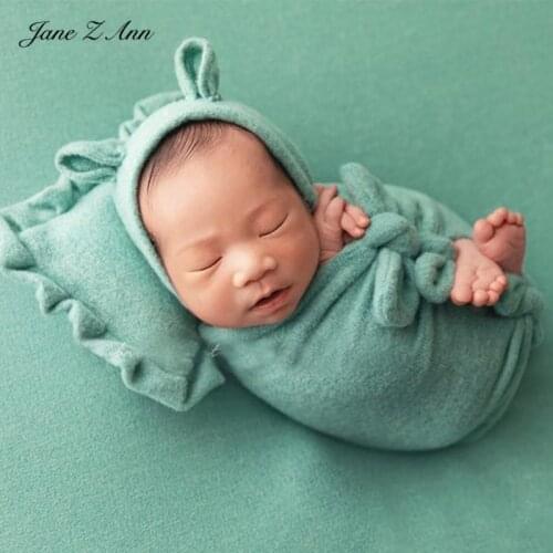 Jane Z Ann Baby 5pcs bow wrap hat pillow headband newborn baby multi-colors studio shooting accessories photography props