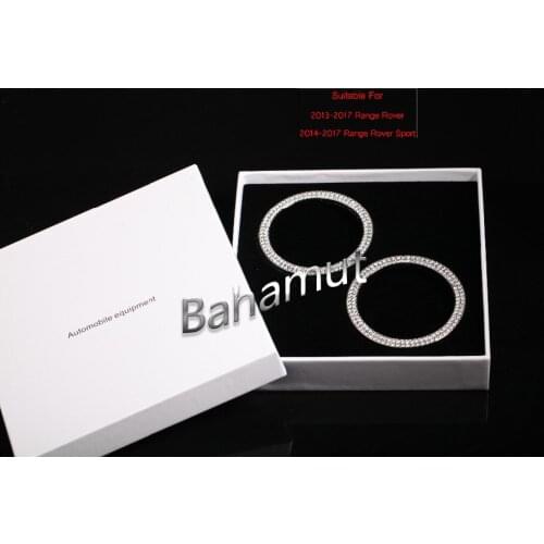 FREE SHIPMENT For Land range Zinc Alloy Chrome Plating Interior A column speaker audio horn ring moulding trim Accessories