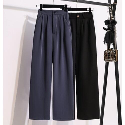 Black Suit Pants Female High Waist Woman Plus Large Size Boyfriend For WomenS Clothing 2020 Trouser Oversize D0242