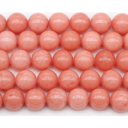 1strand/lot Natural Stone Orange Bead Round Loose Spacer Beads 4 6 8 10 12 mm For Jewelry Making Findings DIY Necklace Bracelet