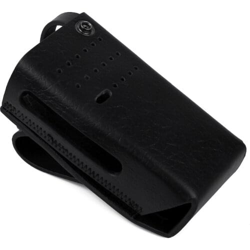 Walkie Talkie Case Cowhide Leather Protective Sleeve Carry Holster Shoulder Bag Case for Motorola radio Xir P6600 Two Way Radio