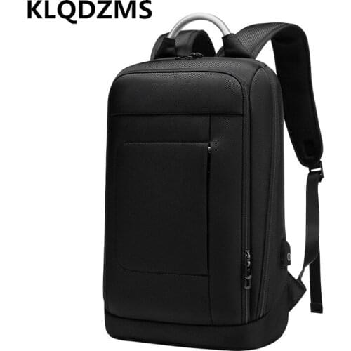 KLQDZMS Hot Sell Mens Multifunction High Quality Laptop-Bag Light Travel Shockproof Waterproof Backpack With USB Charging Port