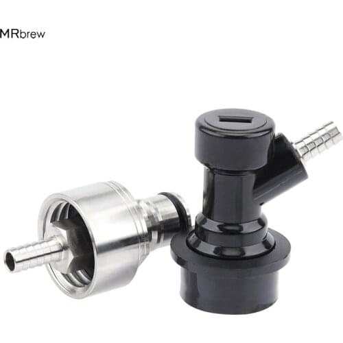 Stainless Steel Carbonator Cap With cornelius keg Liquid Ball Lock Disconnect - 1/4"Barb Homebrew