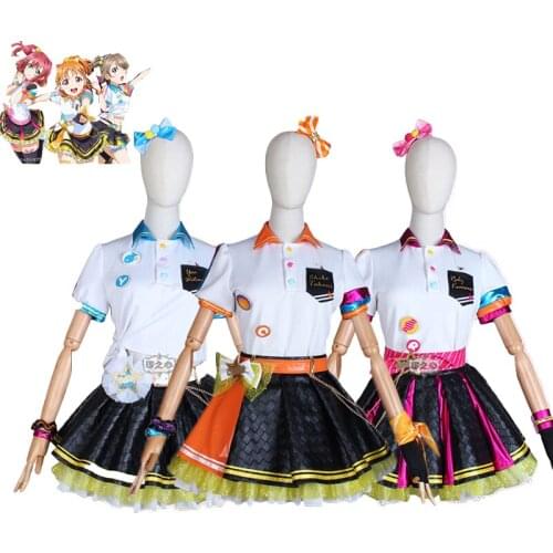 LOVELIVE! SUNSHINE!! UNIT LIVE ADVENTURE 2020 Takami Chika Watanabe You Ruby Kurosawa Cosplay Costumes Women Dress Custom Made