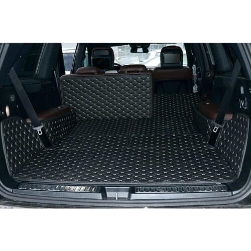 Best quality! Full set trunk mats for Mercedes Benz GL X164 7seats 2011-2006 durable cargo liner mats boot carpets,Free shipping