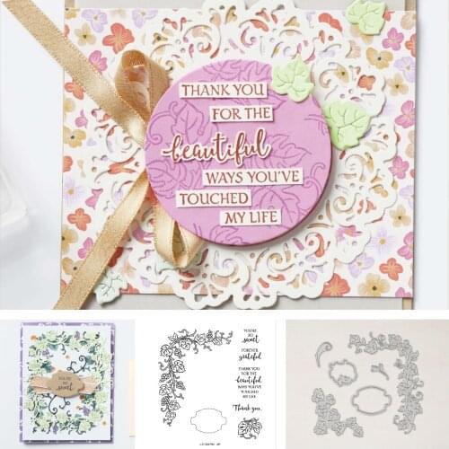 Grapevine Forever METAL Cutting Dies Clear Stamps Scrapbooking New Make Photo Album Card DIY Paper Embossing Craft Supplies 2021