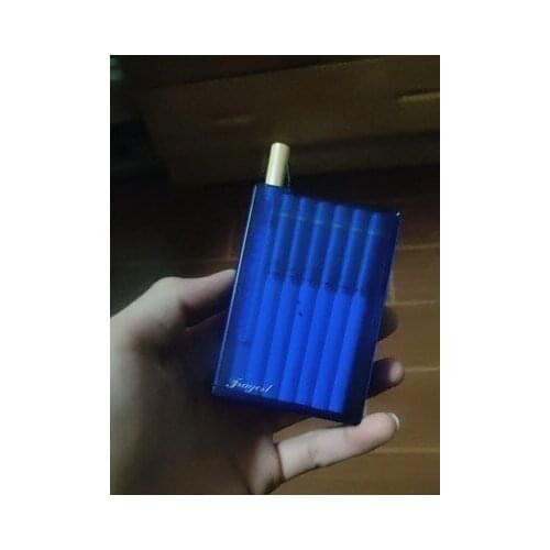 Mens automatic cigarette case Smoking 20 sticks moisture-proof ultra-thin acrylic transparent storage Box portable Gadget