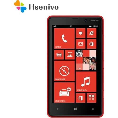 Original Nokia Lumia 820 Windows Phone 8 ROM 8GB Camera 8.0MP 4.3 screen Nokia 820 Mobile Phone Freeshipping one year warranty