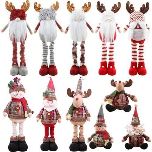 Christmas Retractable Doll 2021 Christmas Decorations For Home Merry Christmas Ornament Xmas Navidad Natal Gifts New Year 2022