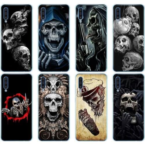 Silicon phone cover case for Samsung Galaxy S10 E PLUS A10 A20 A30 A40 A50 A70 A10E A20E M20 cover bumper Horror Skull