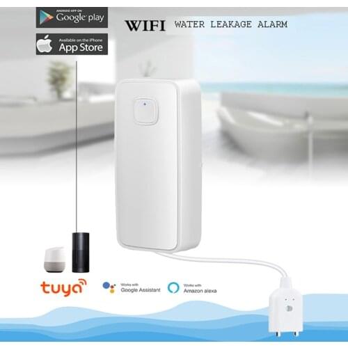 Tuya WIFI Water Leakage Sensor Independent Leak Alarm Detector Flood Alert Overflow Smart Home Security System