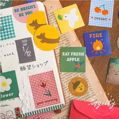 40 pcs Cute Cartoon Bear Hand Account Stickers Bullet Journaling Accessories Scrapbook Deco Stickers Aesthetic Sealing Stickers
