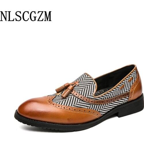 Tassels Formal Shoes Men Coiffeur Italian Oxford Shoes for Men Business Suit Mens Dress Shoes Loafers Office 2021 Zapatos Hombre