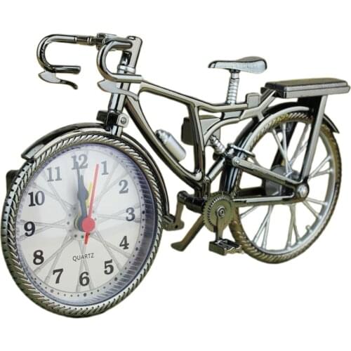 Vintage Arabic Numeral Retro Bicycle Pattern Creative Alarm Clock Home Decor
