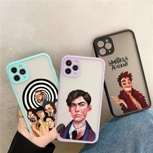 GYKZ Funny The Umbrella Academy Phone Case For iPhone 12 11 Pro XS MAX X SE20 X XR 7 6 8Plus Transparent Matte Cover Hard Fundas