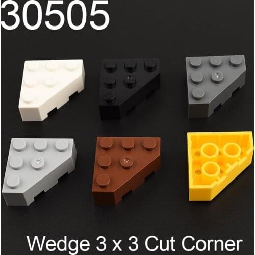 10PCS 30505 Wedge Brick 3x3 Cut CornerBuilding block accessories parts MOC DIY Education Build Toys