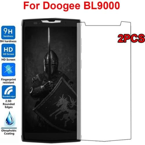 2Pc For Doogee BL9000 Film Clear Glass Screen Protector 9H Protective LCD Front Film Funda For Doogee BL9000 Case Tempered Glass
