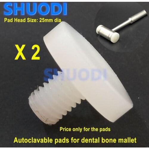 2 pcs Autoclavable Replacement Pads for Dental implant Bone Mallet Dental Hammer Dental Care materials
