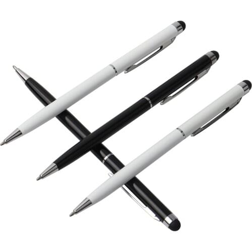 2 in 1 Multifunction Fine Point Round Thin Tip Touch Screen Pen Capacitive Stylus Pen For Smart Phone Tablet For iPad For iPhone