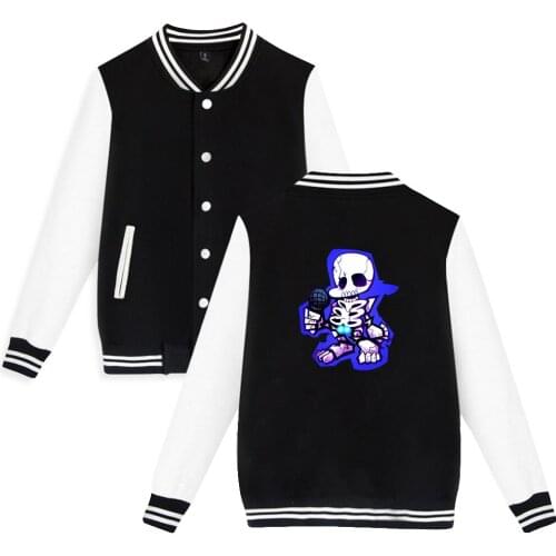 2021 Hot Game Friday Night Funkin Baseball Jacket Women Men Long Sleeves Unisex Casual Plus Size Hight Quality Clothing 300