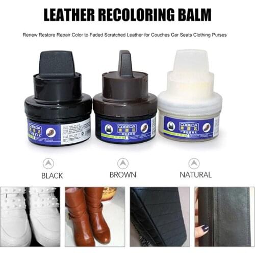 50ml Leather Repair Cream Leather Recoloring Balm Renew Restore Repair Color To Faded Scratched Leather For Car Seats Clothing