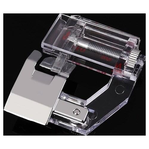 Pulaqi Household Home DIY Applique Sewing Machine Presser Wrapped Edge Presser Foot Bag Strip Multi-function Adjustable Width