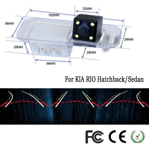 Dynamic trajectory HD Car Rear view Camera For KIA RIO Sedan Reversing Specific Cam with line Parking camera, Free Shipping