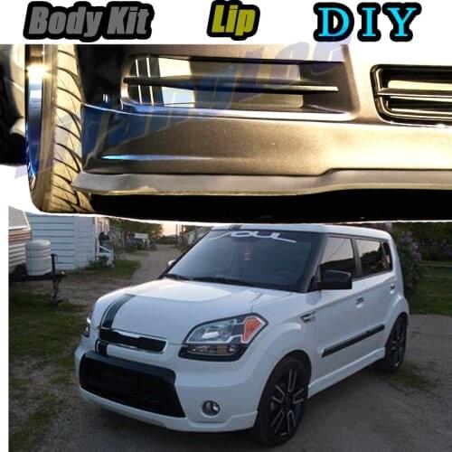 Car Bumper Lip Front Spoiler Skirt Deflector For KIA Soul 2008~2020 Tune Car Modified Body Kit VIP Hella Flush Lips