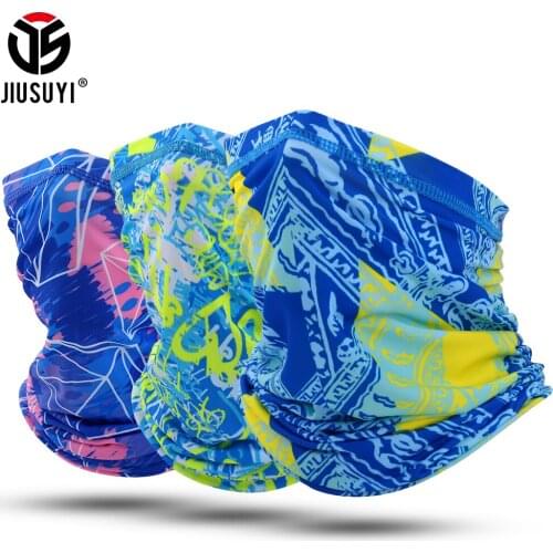 Ice Silk Bandana UV Protection Head Tube Scarf Hiking Cycling Camping Face Cover Hood Neck Gaiter Headscarf Summer Men Women