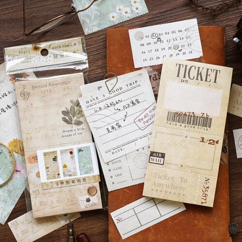 90pcs/lot 4 Design Writing paper to do list for office back to school Decorative collage Scrapbooking Material aesthetic Album