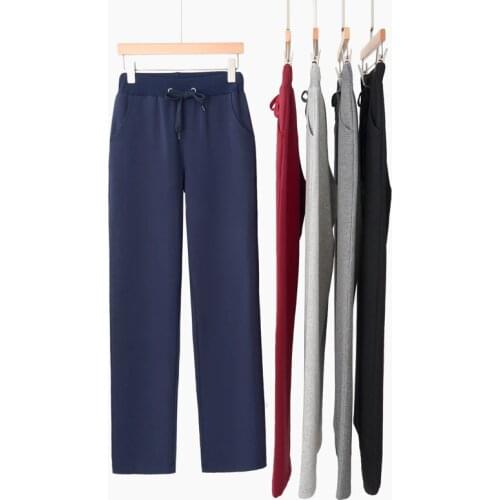 Black Casual pants woman 2021 New High Waist spring Straight Pants Women Trousers Female Large size 5XL