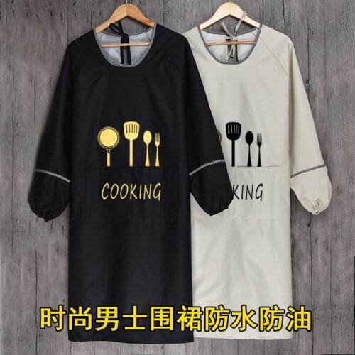 Longer and larger mens apron household kitchen waterproof and oil-proof