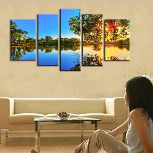 Home decor simulation oil painting on the canvas print landscape pictures DM16092904