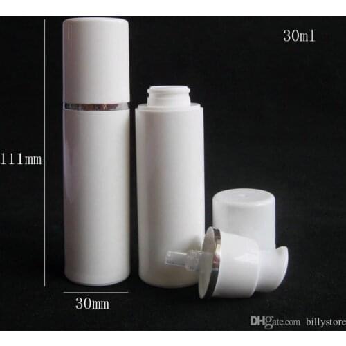 15ml 30ml 50ml High Quality White Airless Pump Bottle -Travel Refillable Cosmetic Skin Care Cream Dispenser, PP Lotion Packing C