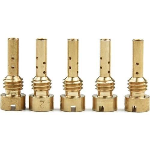 Motorcycle 5 Slow Pilot Jet Accessories For Keihin CV CVK FCE CARB N424-25 40 42 45 48 50 Size 30-75