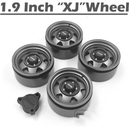 1.9'' Inch XJ 90046 Cherokee Remote Control Toys 1/10 Climbing Car Universal Wheel (Gun Gray) 4Pcs/Sets