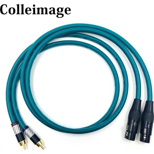 Pair Hifi XLR Female to RCA Male Cable High Purity OCC Hifi 2 Rca to 2 Xlr plugs Cable