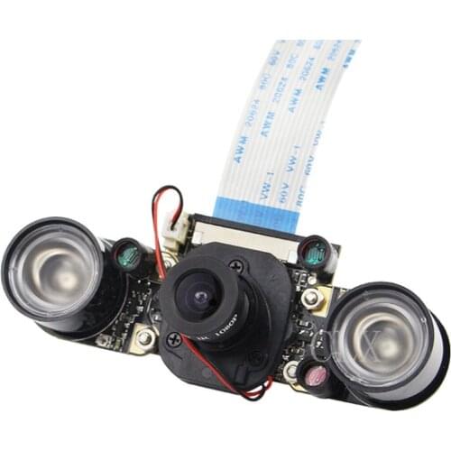 Raspberry Pi 3 Model B+ IR-CUT Camera Night Vision Focal Adjustable 5 MP OV5647 Automatically Switch Day /Night Mode for RPI 3/2