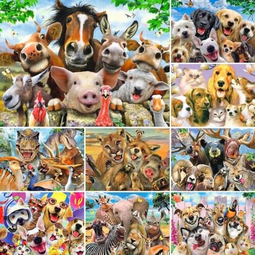 5D DIY Diamond Painting Dog Cross Stitch Kit Full Drill Square Embroidery Mosaic Animals Art Picture With Rhinestones Home Decor