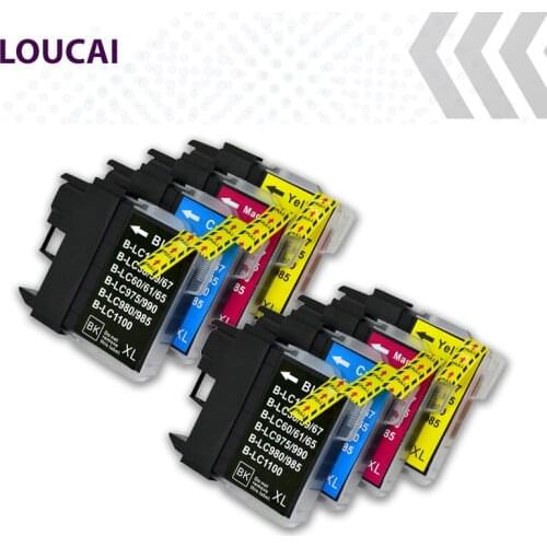 LuoCai Cartucce di Inchiostro Compatibili per Brother LC11 LC16 LC38 LC60 LC65 LC67 LC985 LC990 LC1100 DCP- J140W 145C 185C 195C