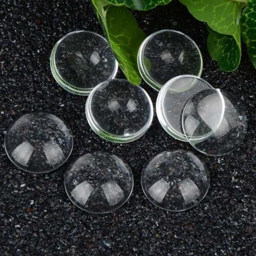 20pcs/lot 20mm Flat Back Domed Round Clear Magnifying Glass Cabochon Accessories For DIY Jewelry Making