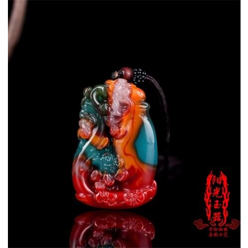 Chicken blood plum blossom pendants natural color flowers blooming rich pendants men and womens silk brand